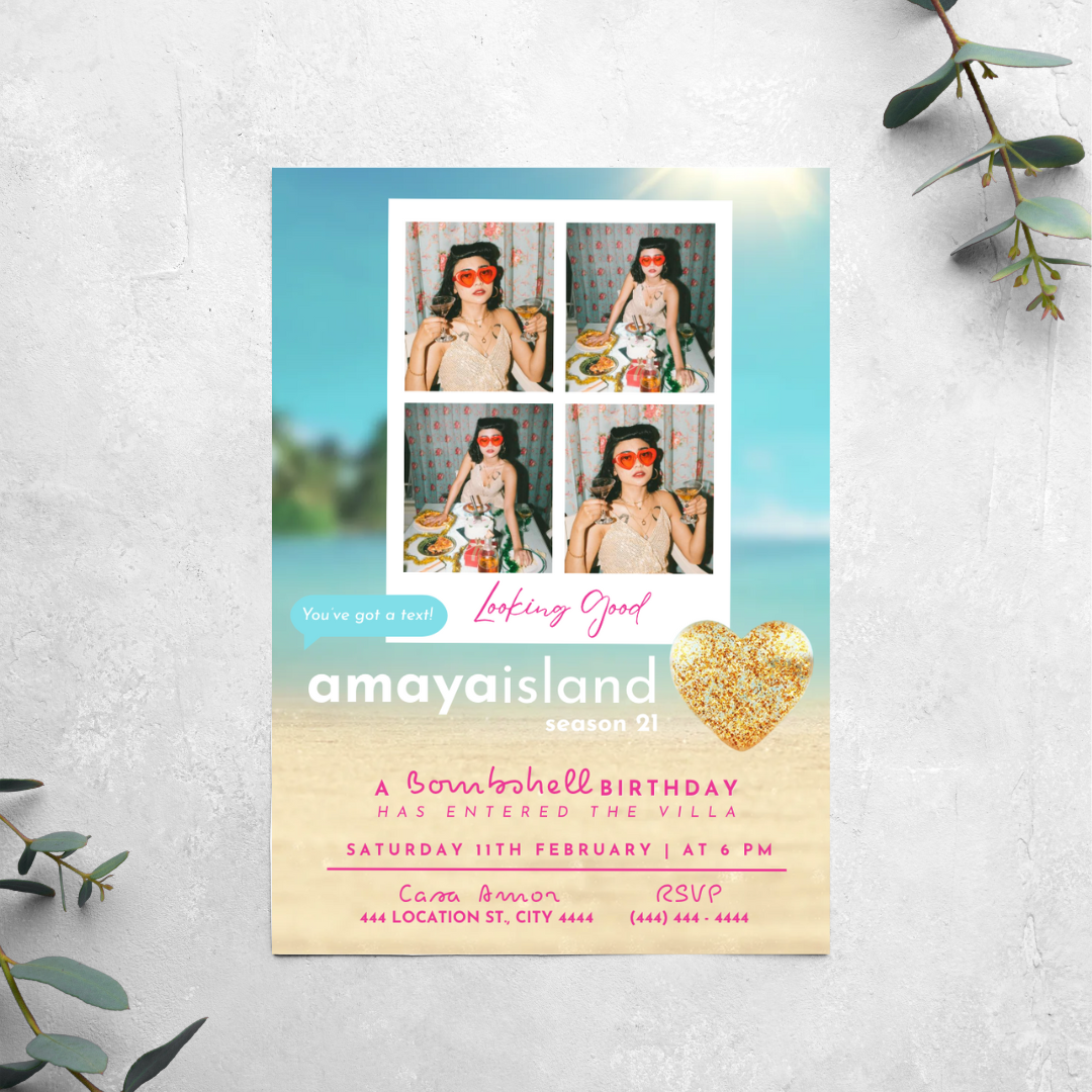 Love Island - Birthday Invitation