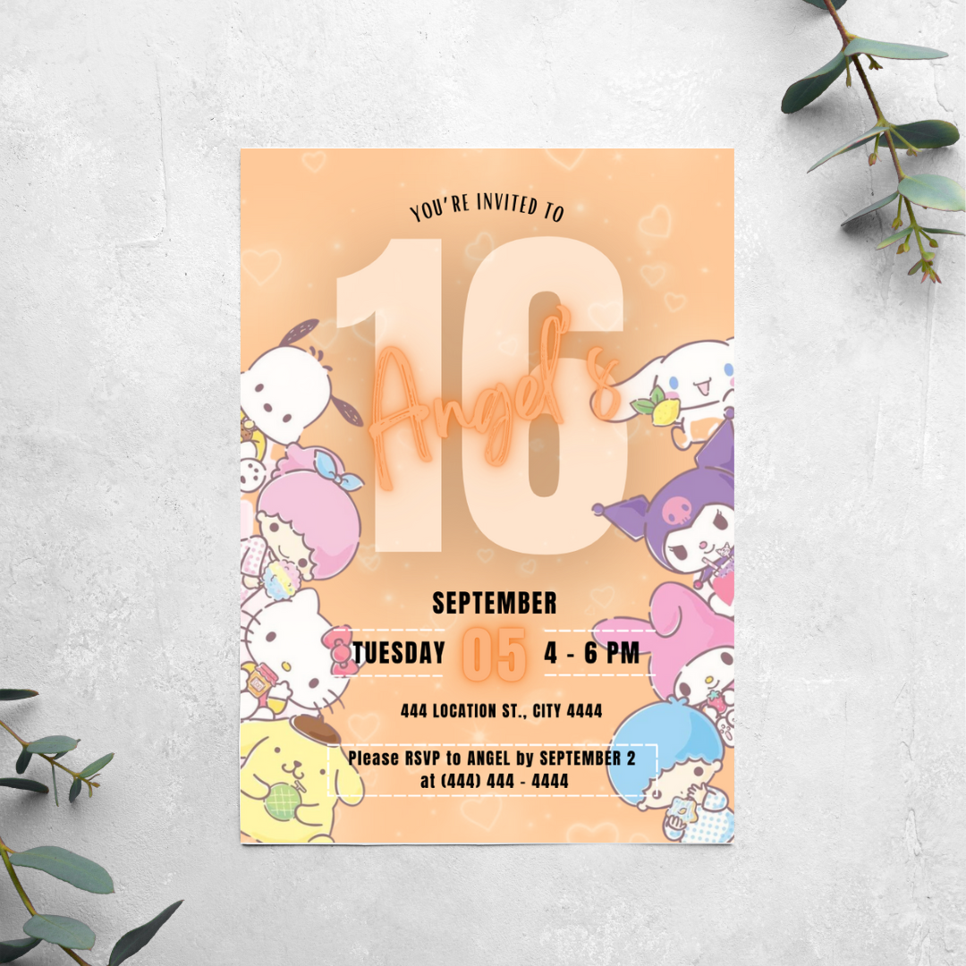 Sanrio - Birthday Invitation