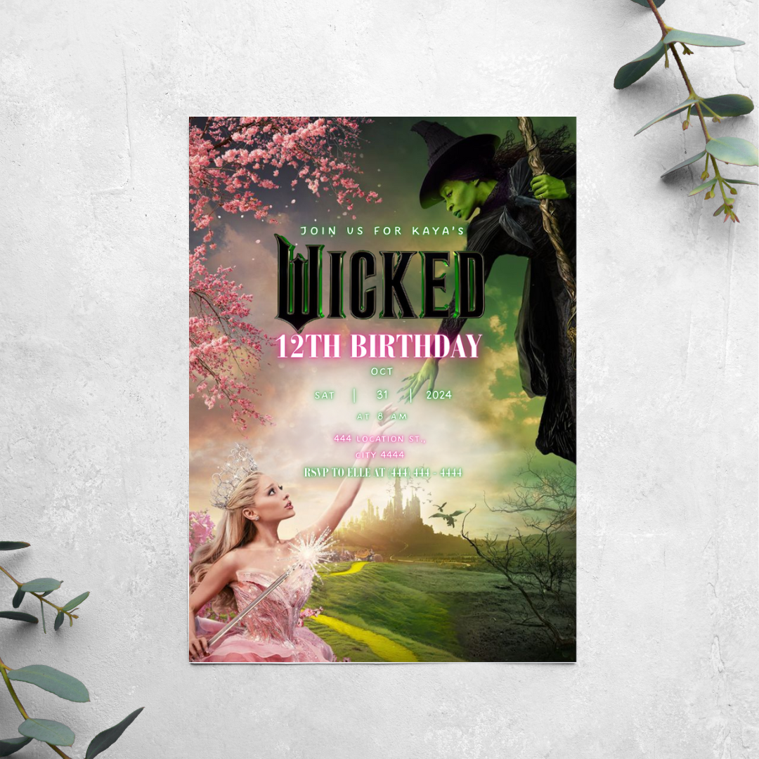 Wicked - Birthday Invitation