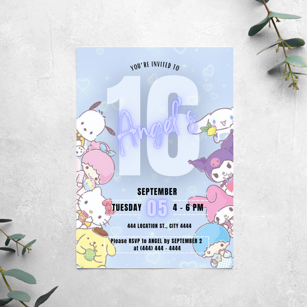 Sanrio - Birthday Invitation