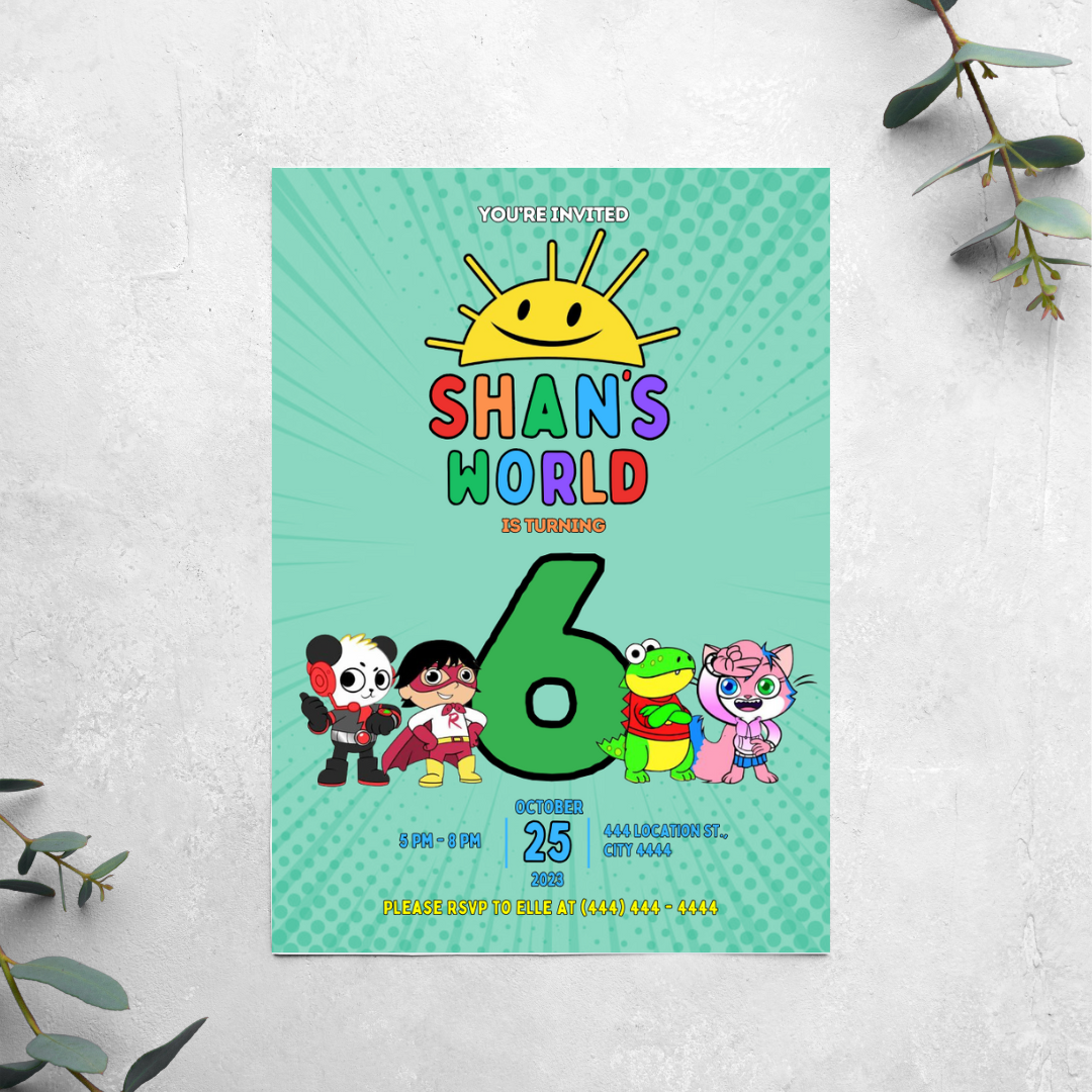 Ryans World - Birthday Invitation