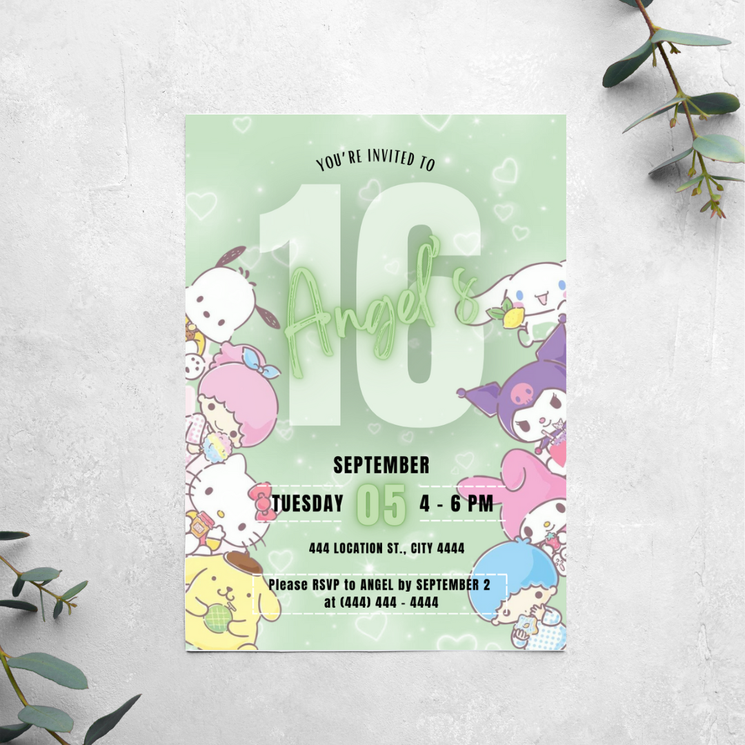 Sanrio - Birthday Invitation