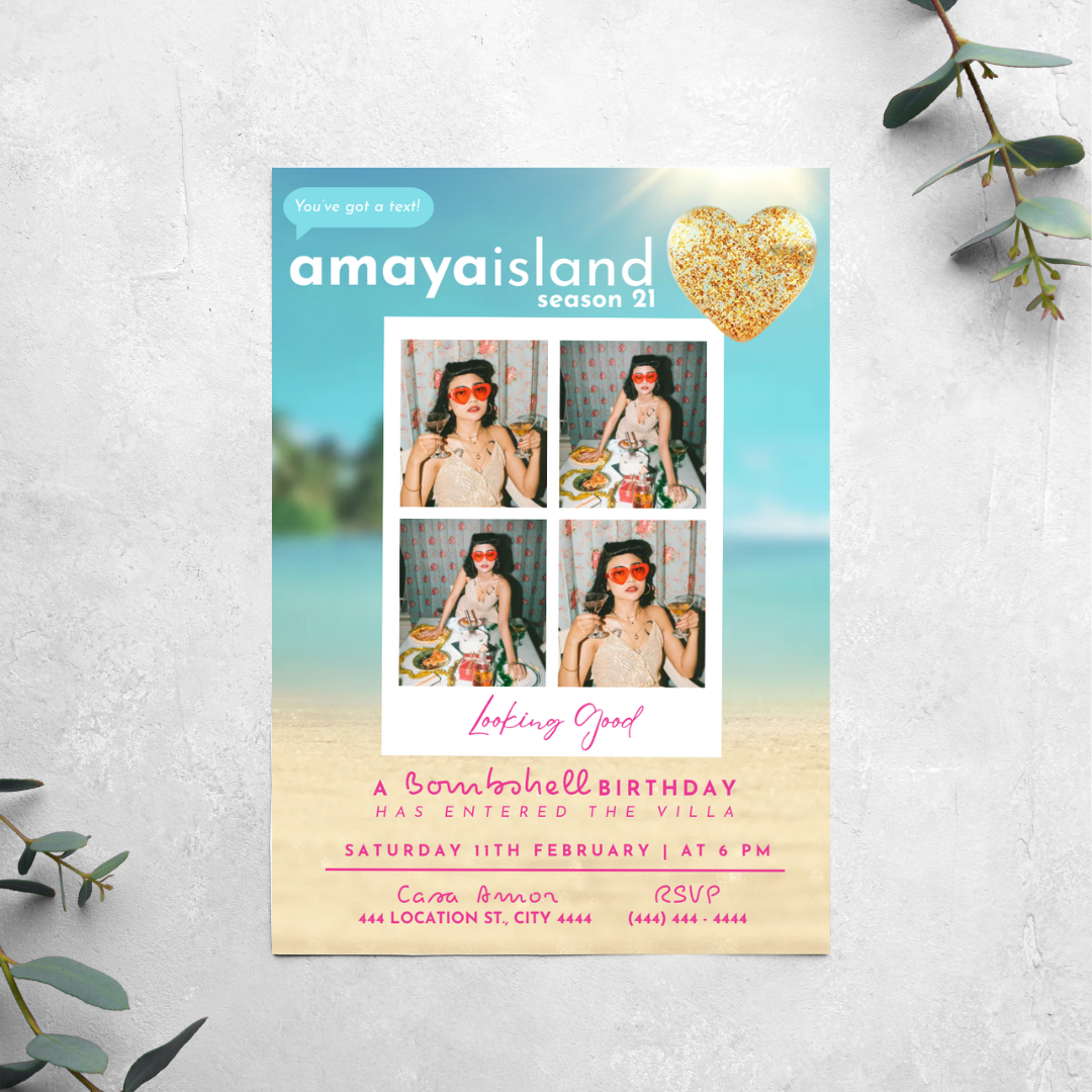 Love Island - Birthday Invitation