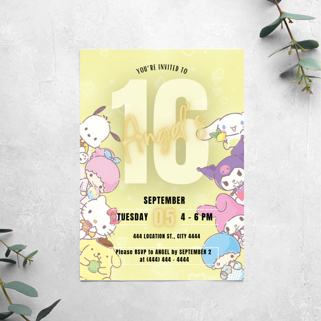 Sanrio - Birthday Invitation