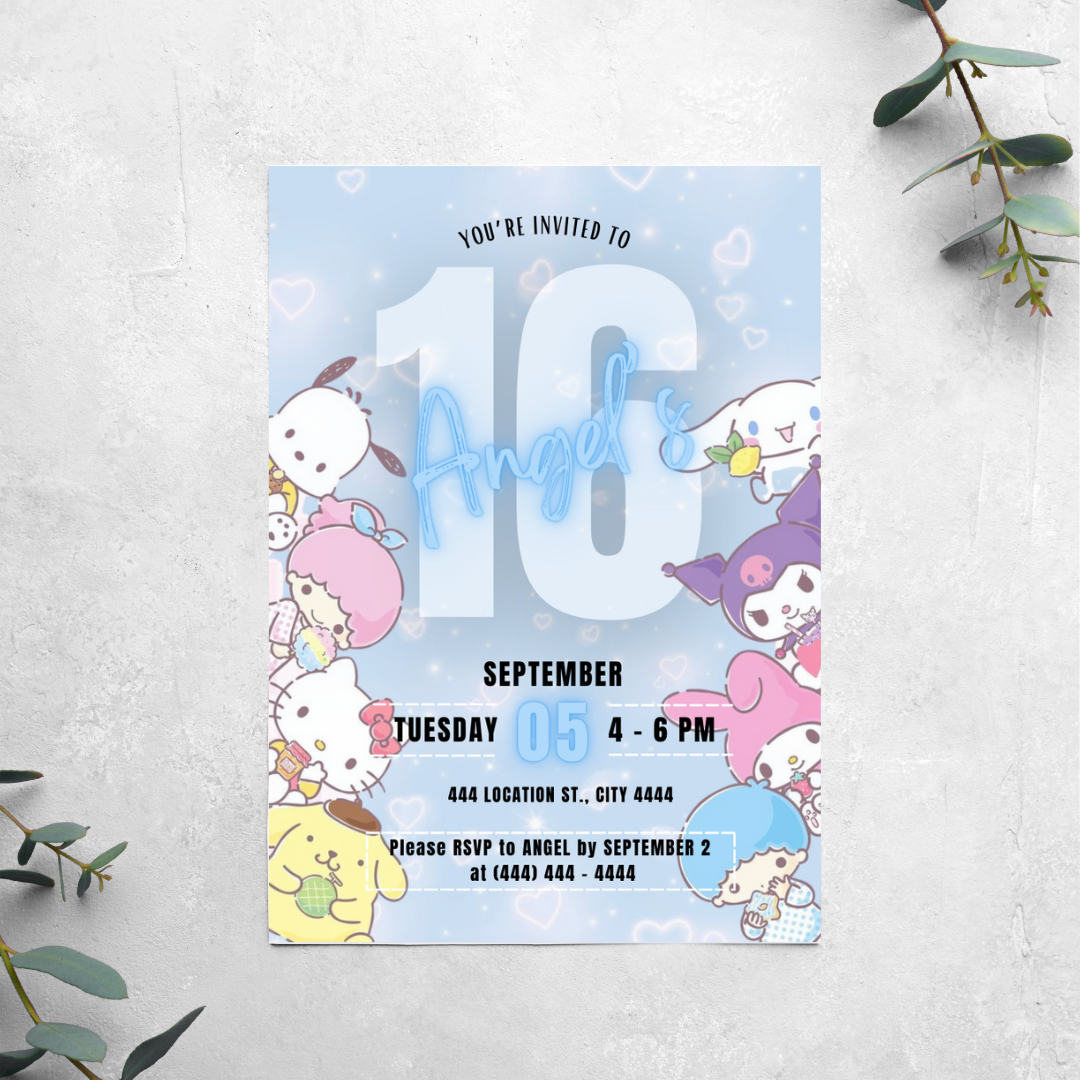 Sanrio - Birthday Invitation
