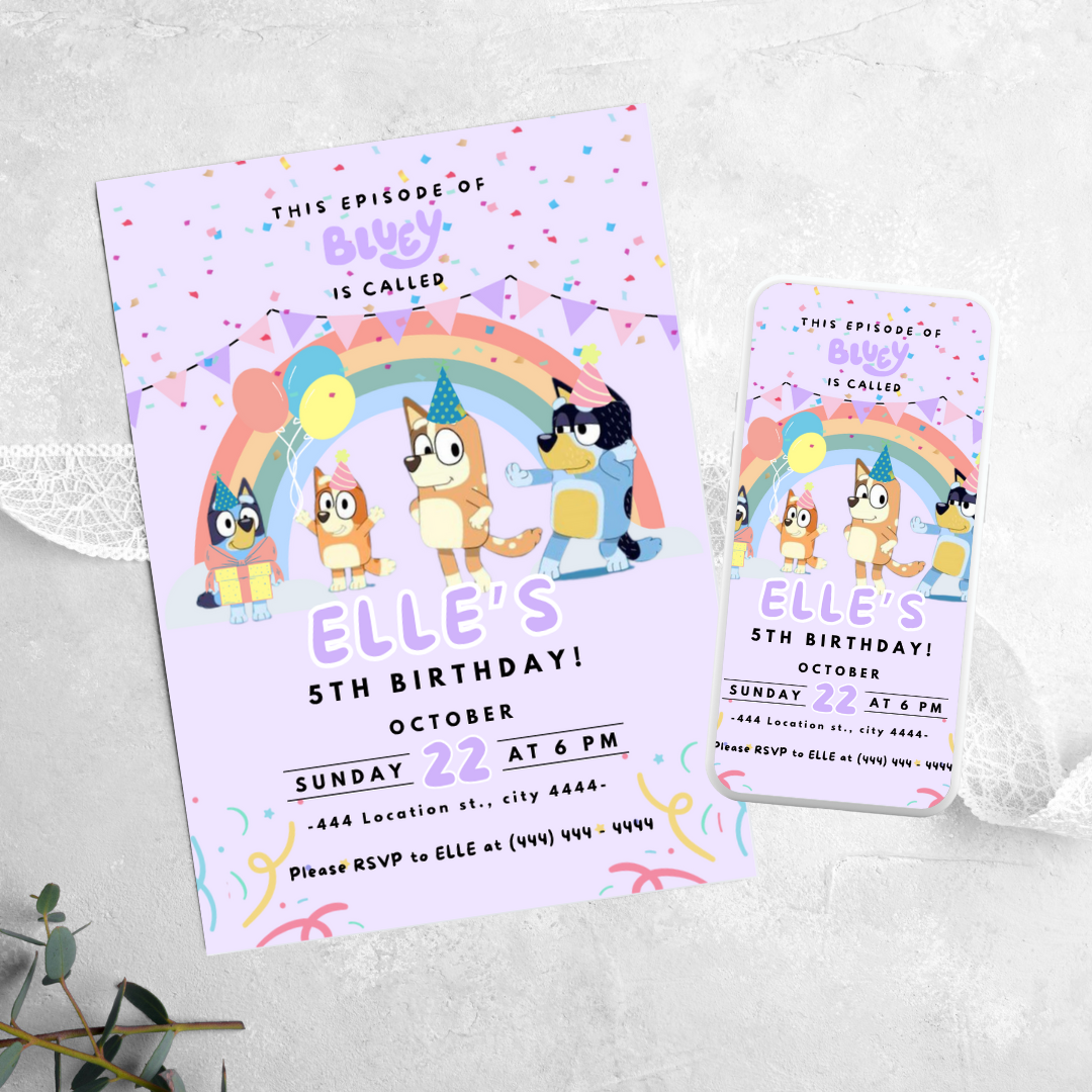 Bluey - Birthday Invitation