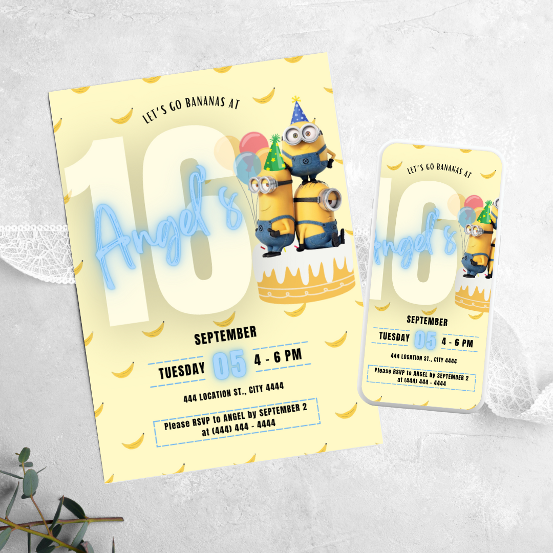 Minions - Birthday Invitation