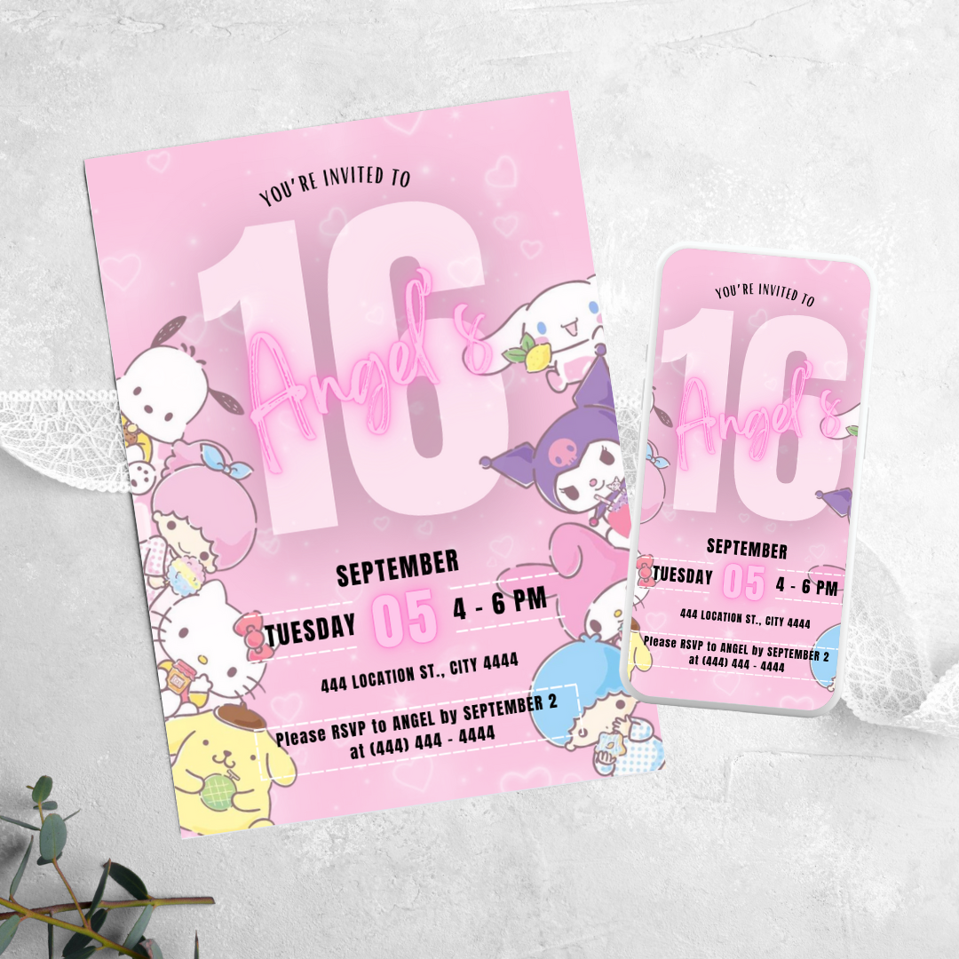 Sanrio - Birthday Invitation