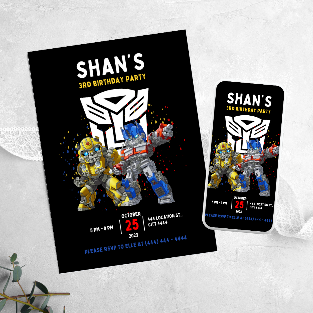 Transformers - Birthday Invitation