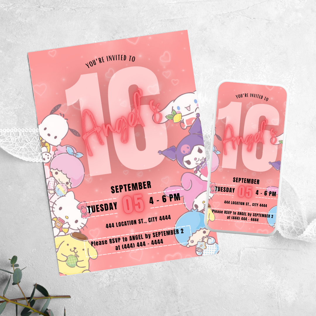 Sanrio - Birthday Invitation