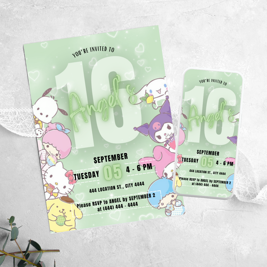 Sanrio - Birthday Invitation