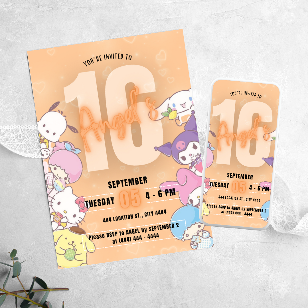 Sanrio - Birthday Invitation