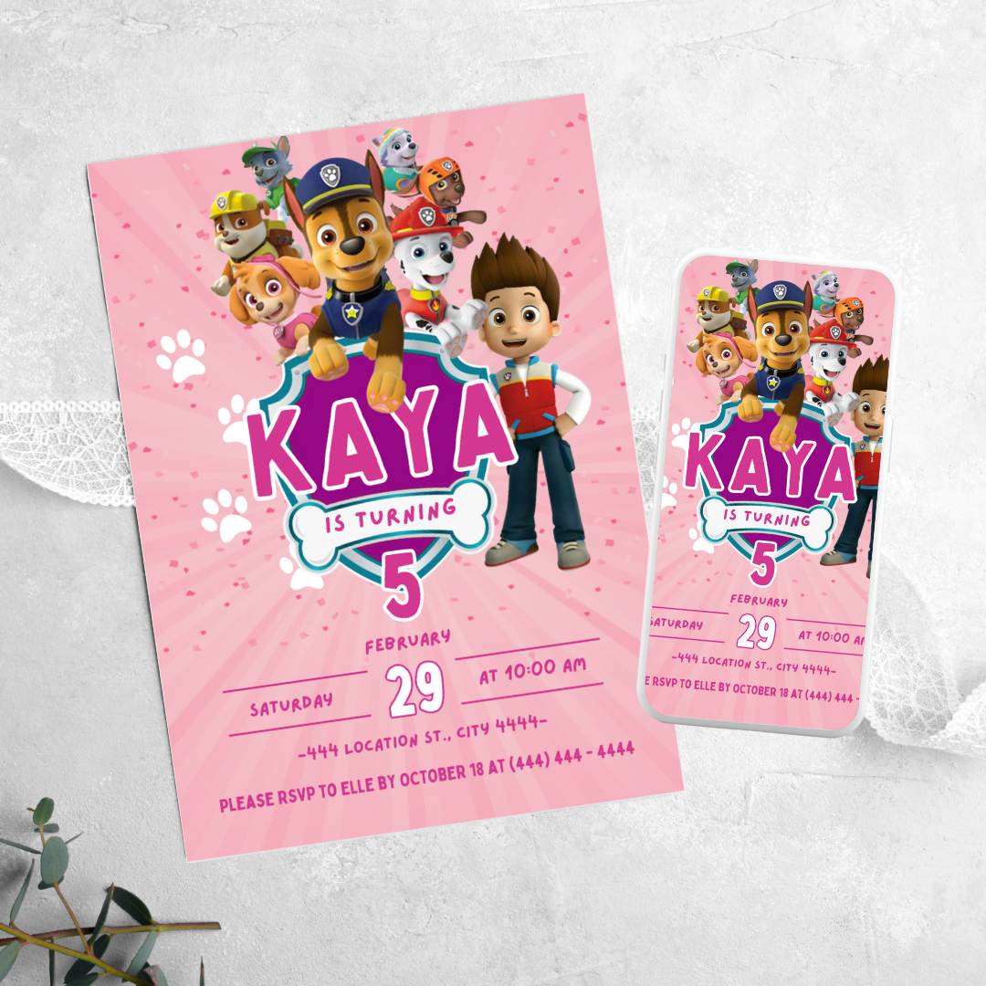 Paw Patrol - Birthday Invitation