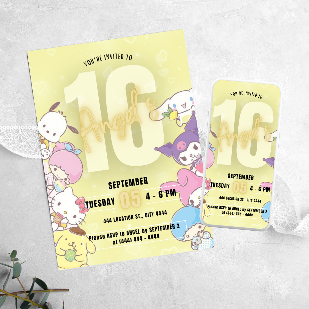 Sanrio - Birthday Invitation