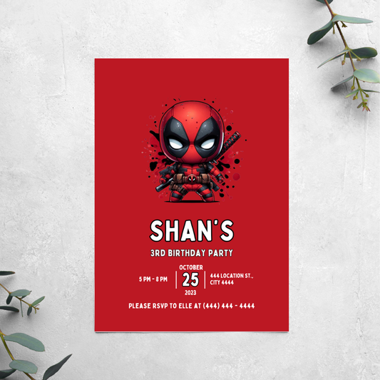 Dead Pool - Birthday Invitation
