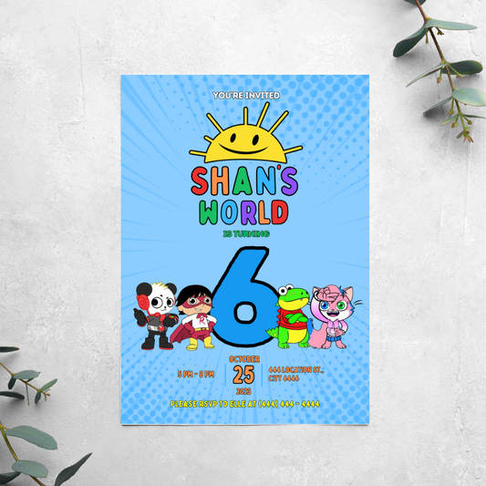 Ryans World - Birthday Invitation