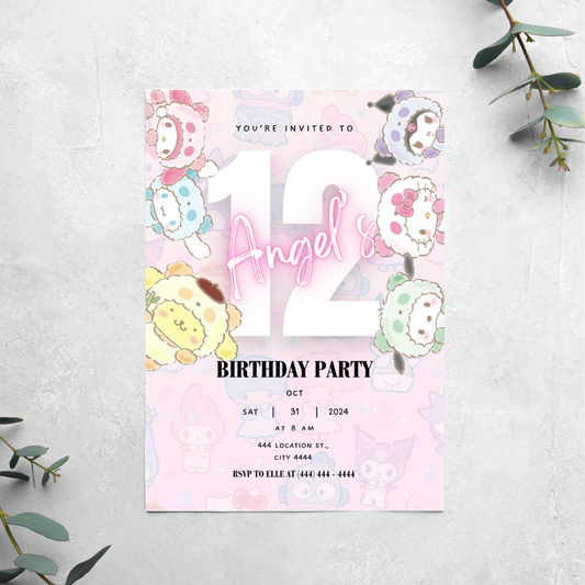 Sanrio - Birthday Invitation