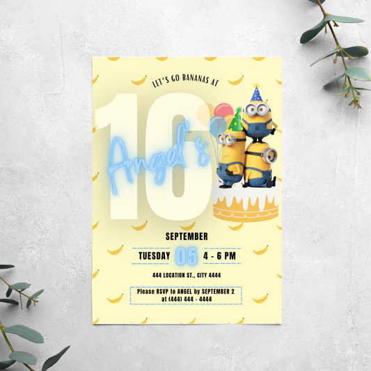Minions - Birthday Invitation