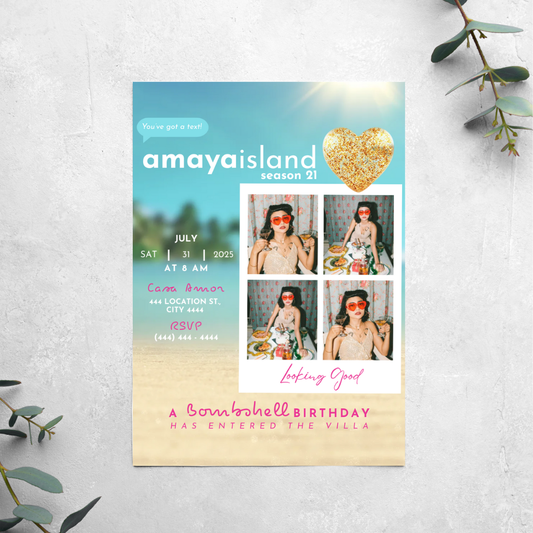 Love Island - Birthday Invitation