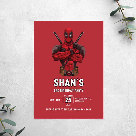Dead Pool - Birthday Invitation