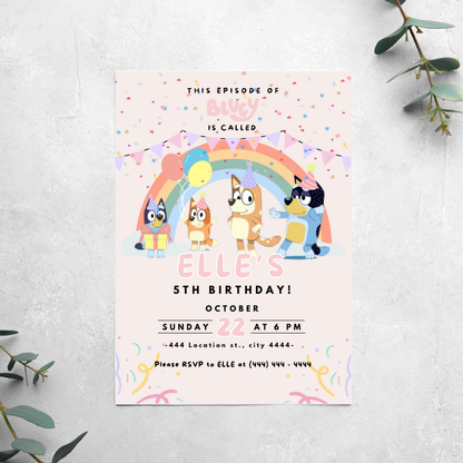 Bluey - Birthday Invitation