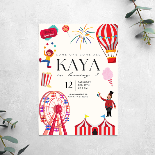 Carnival - Birthday Invitation