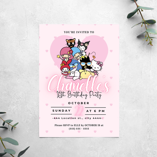 Sanrio and Friends - Birthday Invitation