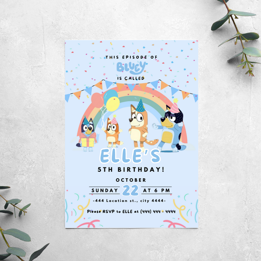 Bluey - Birthday Invitation