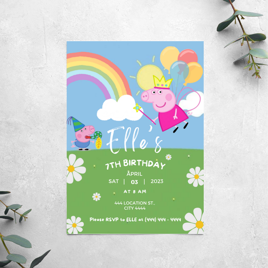 Peppa Pig - Birthday Invitation