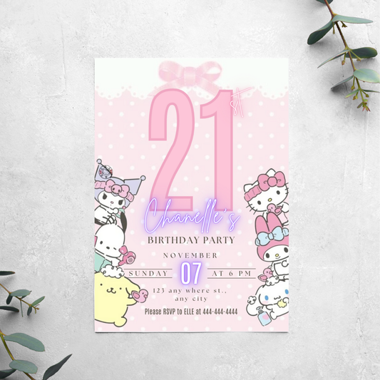 Sanrio Spa - Birthday Invitation