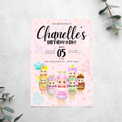 Sonny Angel Cake - Birthday Invitation