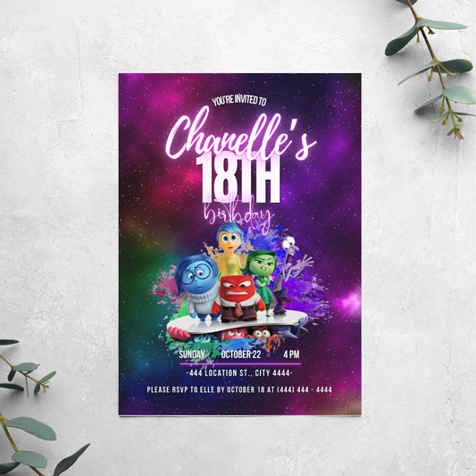 Inside Out - Birthday Invitation