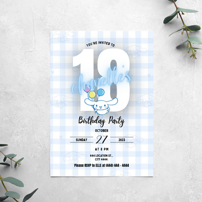 Cinnamoroll - Birthday Invitation