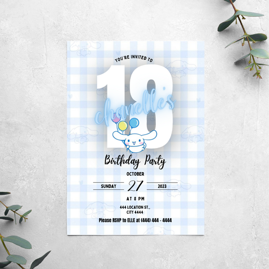 Cinnamoroll - Birthday Invitation