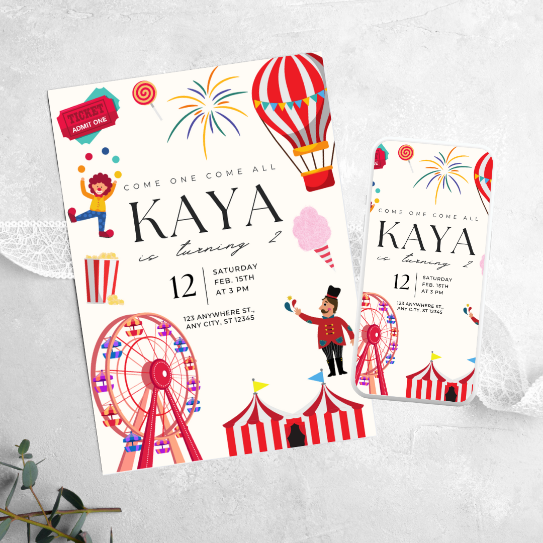 Carnival - Birthday Invitation