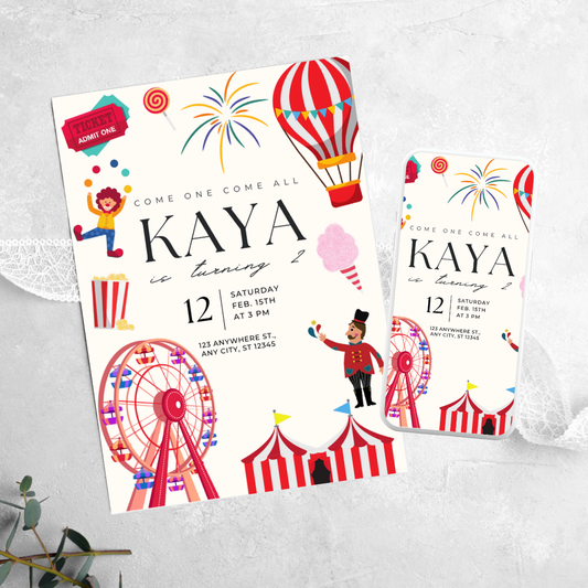 Carnival - Birthday Invitation
