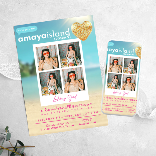 Love Island - Birthday Invitation