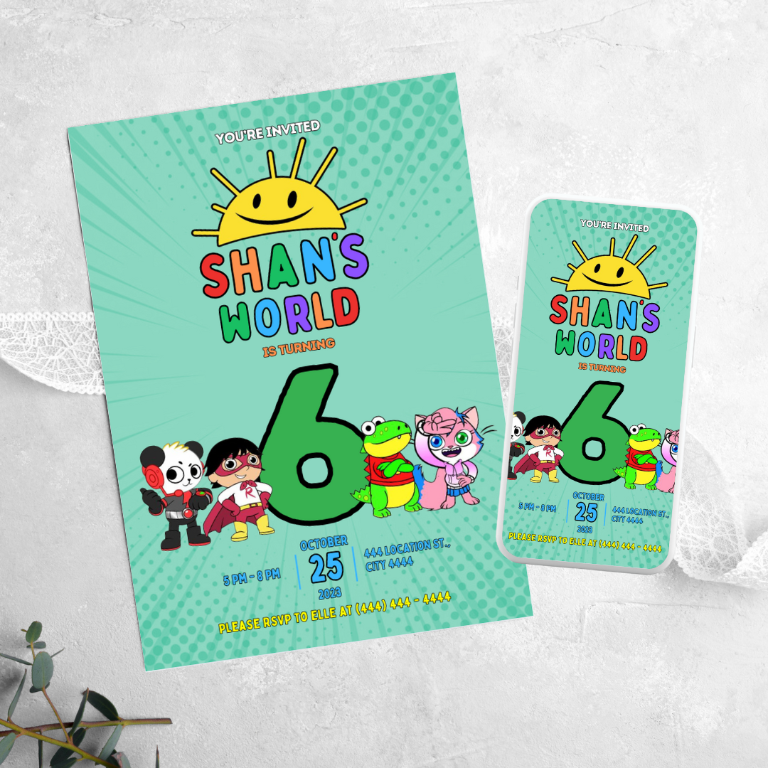Ryans World - Birthday Invitation