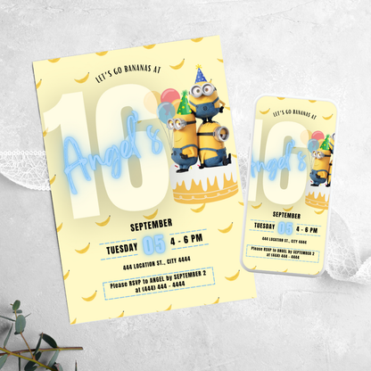Minions - Birthday Invitation