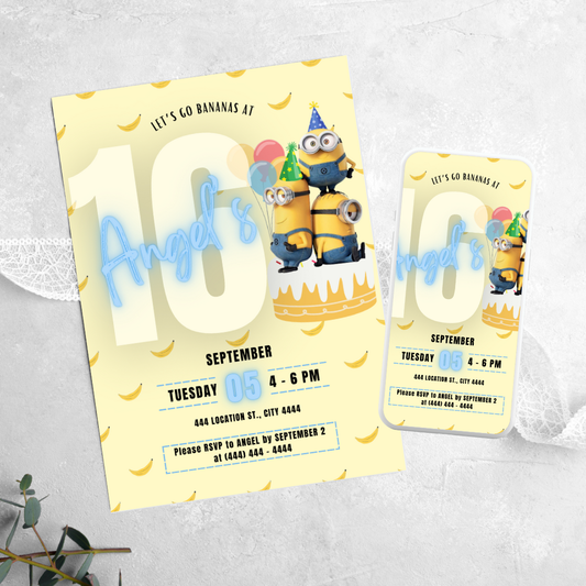 Minions - Birthday Invitation