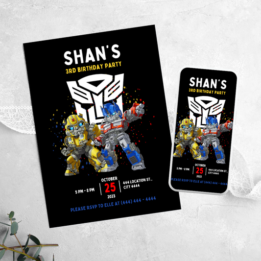 Transformers - Birthday Invitation