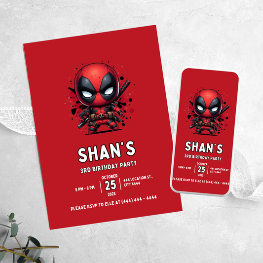 Dead Pool - Birthday Invitation