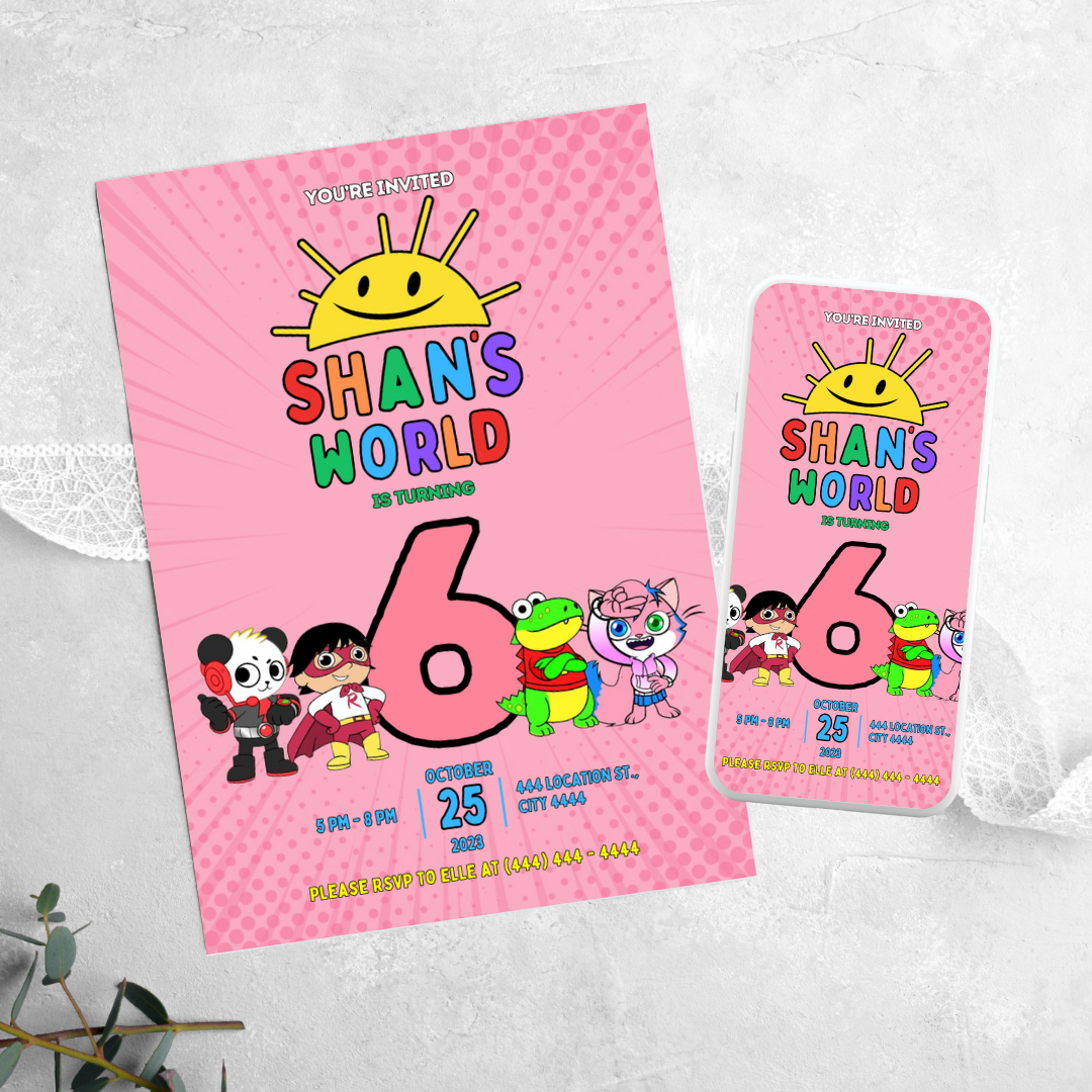 Ryans World - Birthday Invitation