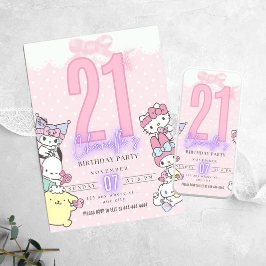 Sanrio Spa - Birthday Invitation