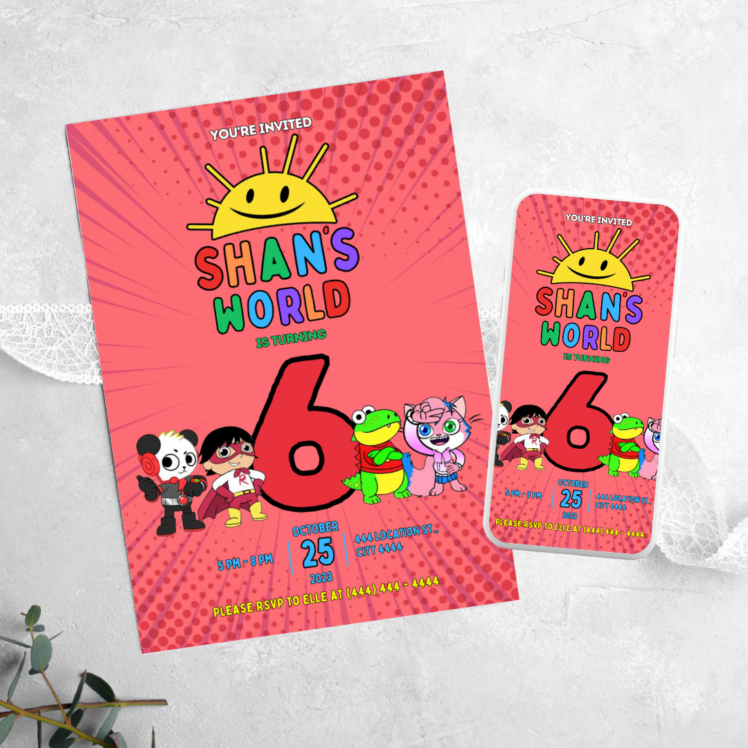 Ryans World - Birthday Invitation