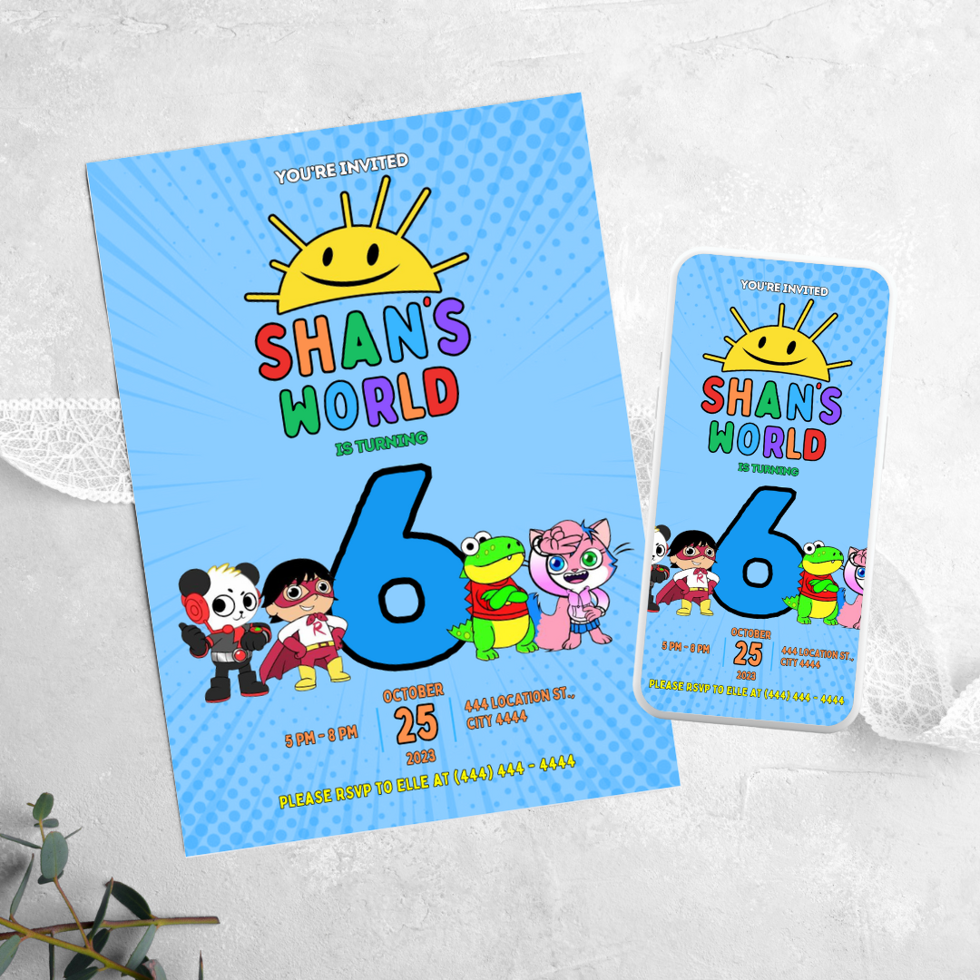 Ryans World - Birthday Invitation
