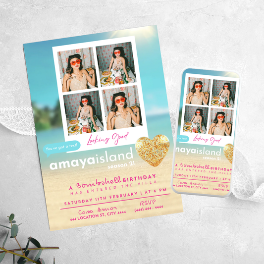Love Island - Birthday Invitation